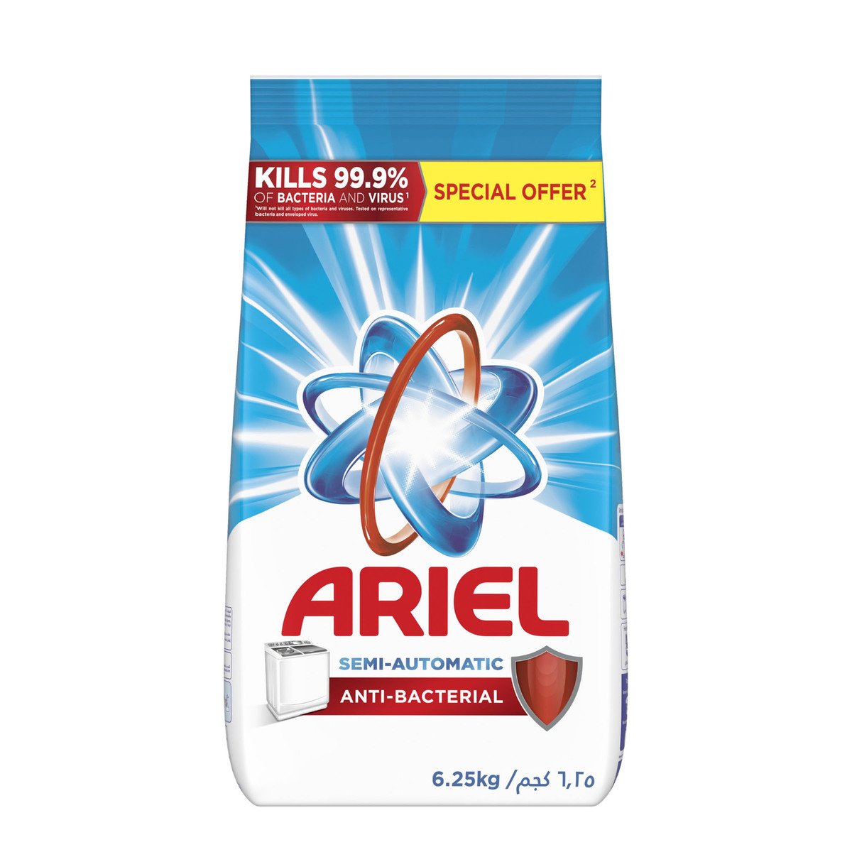 Ariel Semi Automatic  Anti-Bacterial Washing Powder 6.25 kg