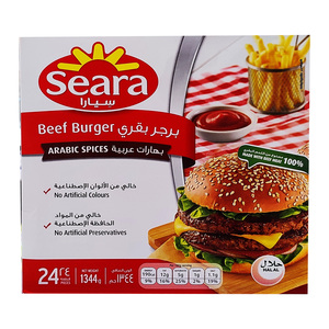 Seara Beef Burger Arabic Spice 24pcs 1.344kg