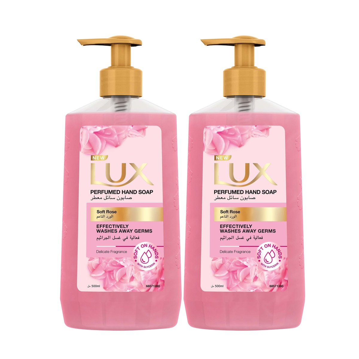 Lux Soft Rose Perfumed Hand Soap Value Pack 2 x 500ml