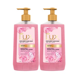 Buy Lux Soft Rose Perfumed Hand Soap Value Pack 2 x 500ml Online at Best Price | Liquid Hand Wash | Lulu Kuwait in Kuwait