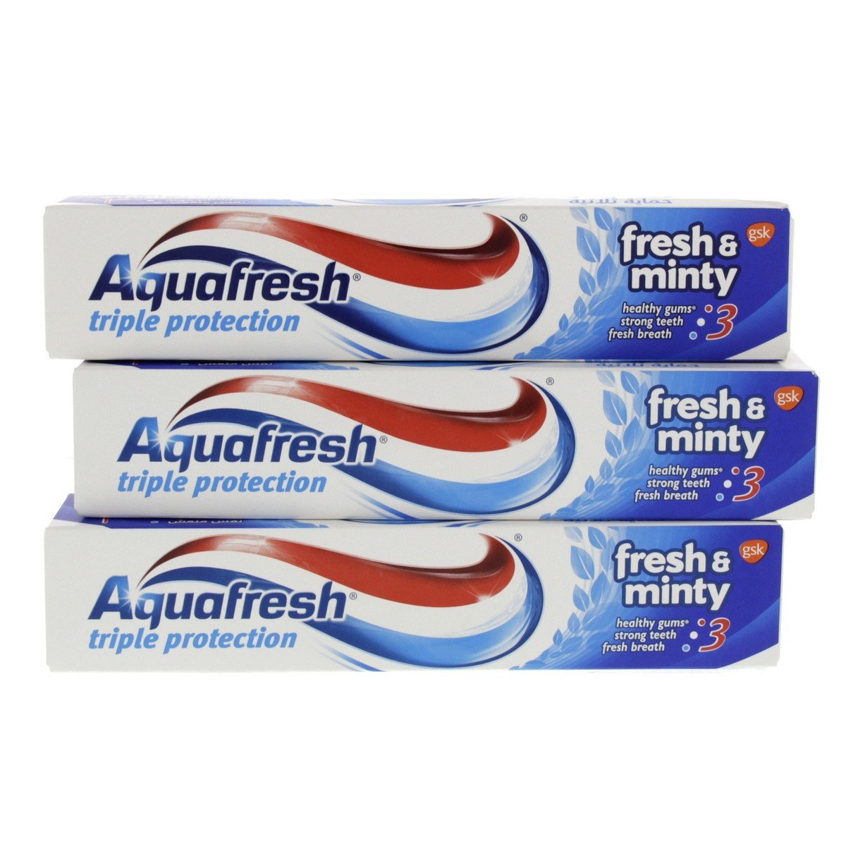 Aquafresh Triple Protection Fresh And Minty Tooth Paste 3 x 125 ml
