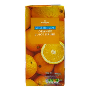 موريسونز عصير برتقال بدون سكر مضاف 1 لتر