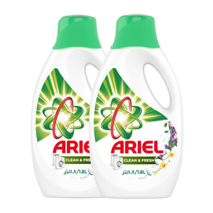 Buy Ariel Power Gel Clean & Fresh 2 x 1.8Litre Online at Best Price | Liquid Detergent | Lulu UAE in Kuwait