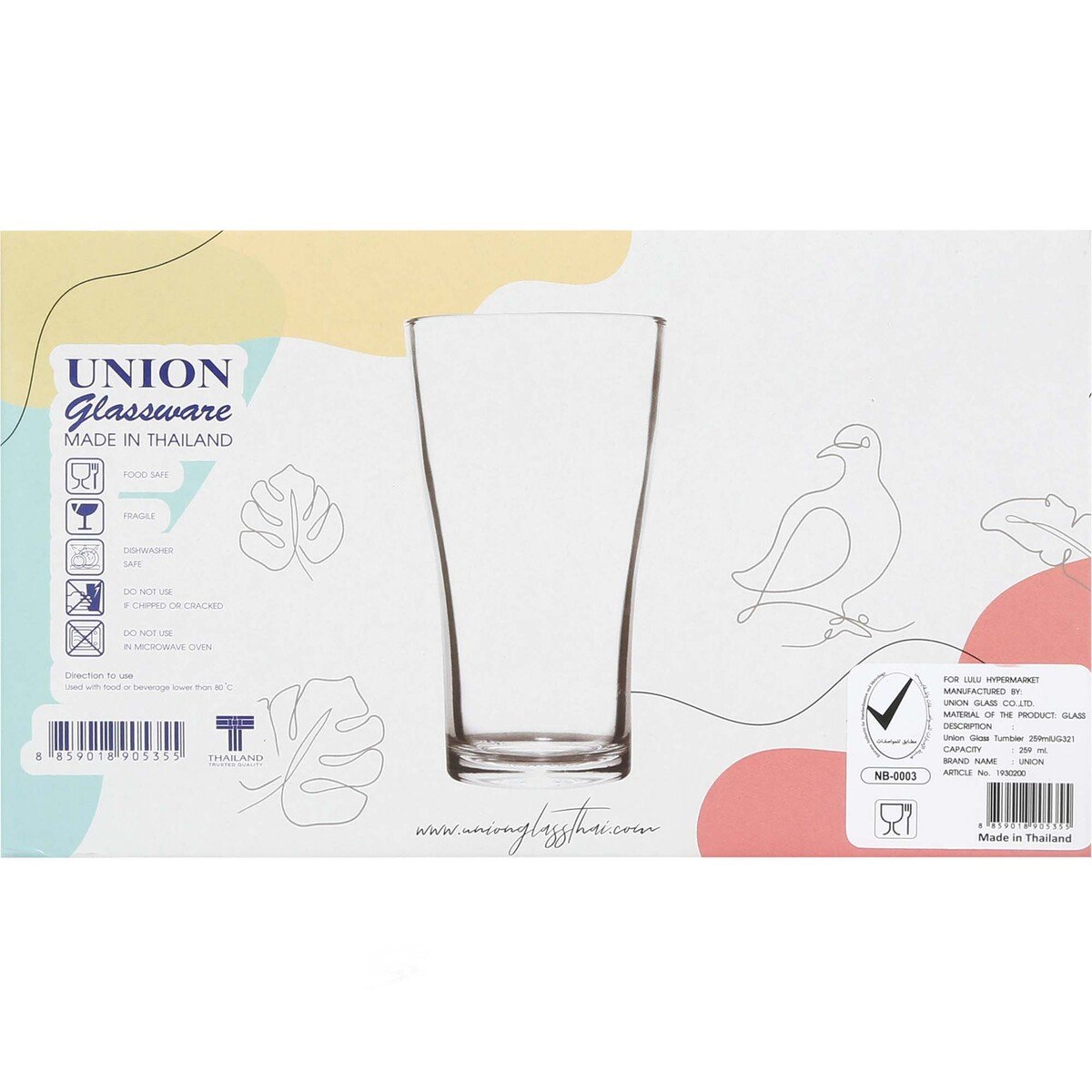 Union Glass Tumbler 259ml UG321