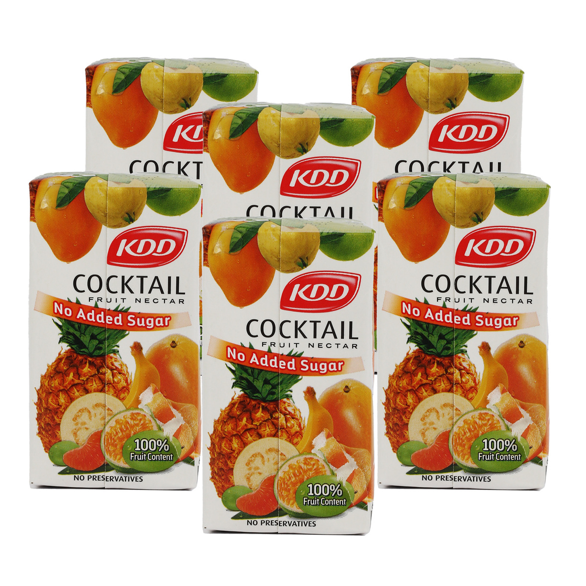 KDD Cocktail Fruit Nectar No Added Sugar 6 x 125ml