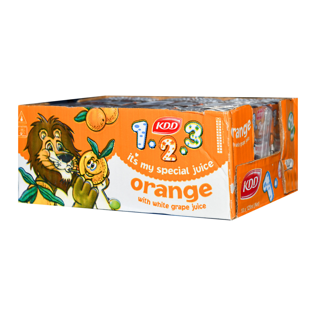 كي دي دي عصير البرتقال والعنب 18 × 125 مل