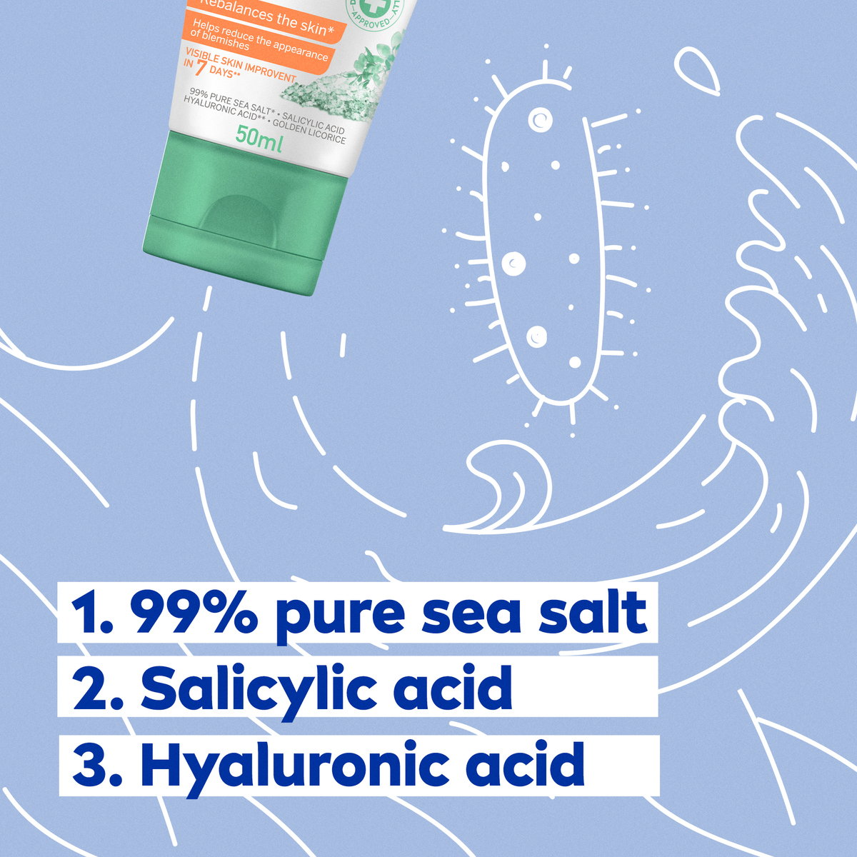 Nivea Face Serum Clear Up Sea Salt 50ml