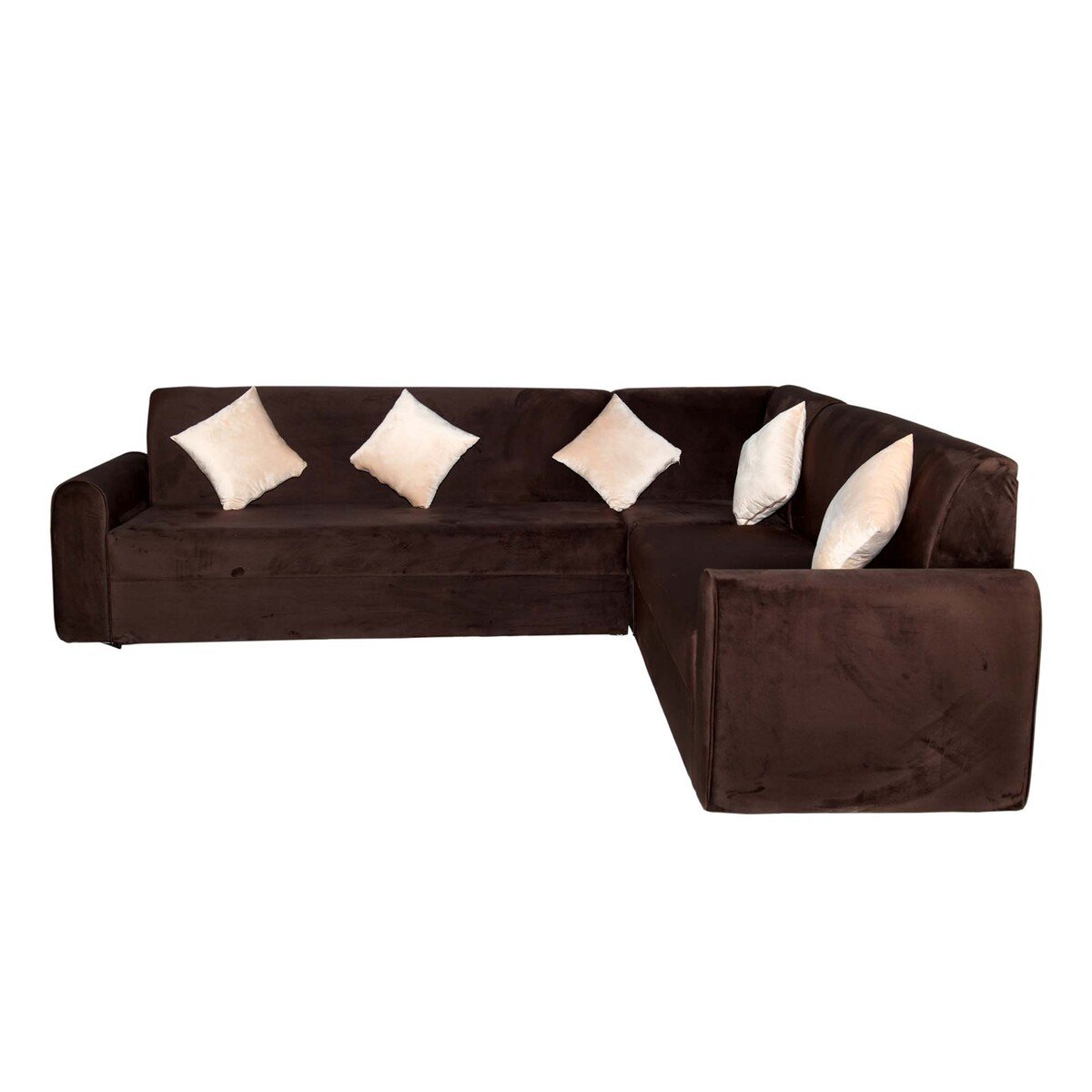 Design Plus Fabric Corner Sofa Set 280x190cm DP02 Brown