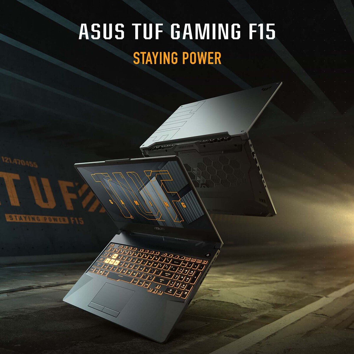 ASUS TUF Gaming F15 FX506HCB-HN1138W, Gaming Laptop, Core i5-11400H, 8GB RAM, 512GB PCIE G3 SSD, Nvidia GeForce RTX 3050 4GB, 15.6 inch FHD (1920X1080) 16:9 144Hz, Windows 11 Home, Grey