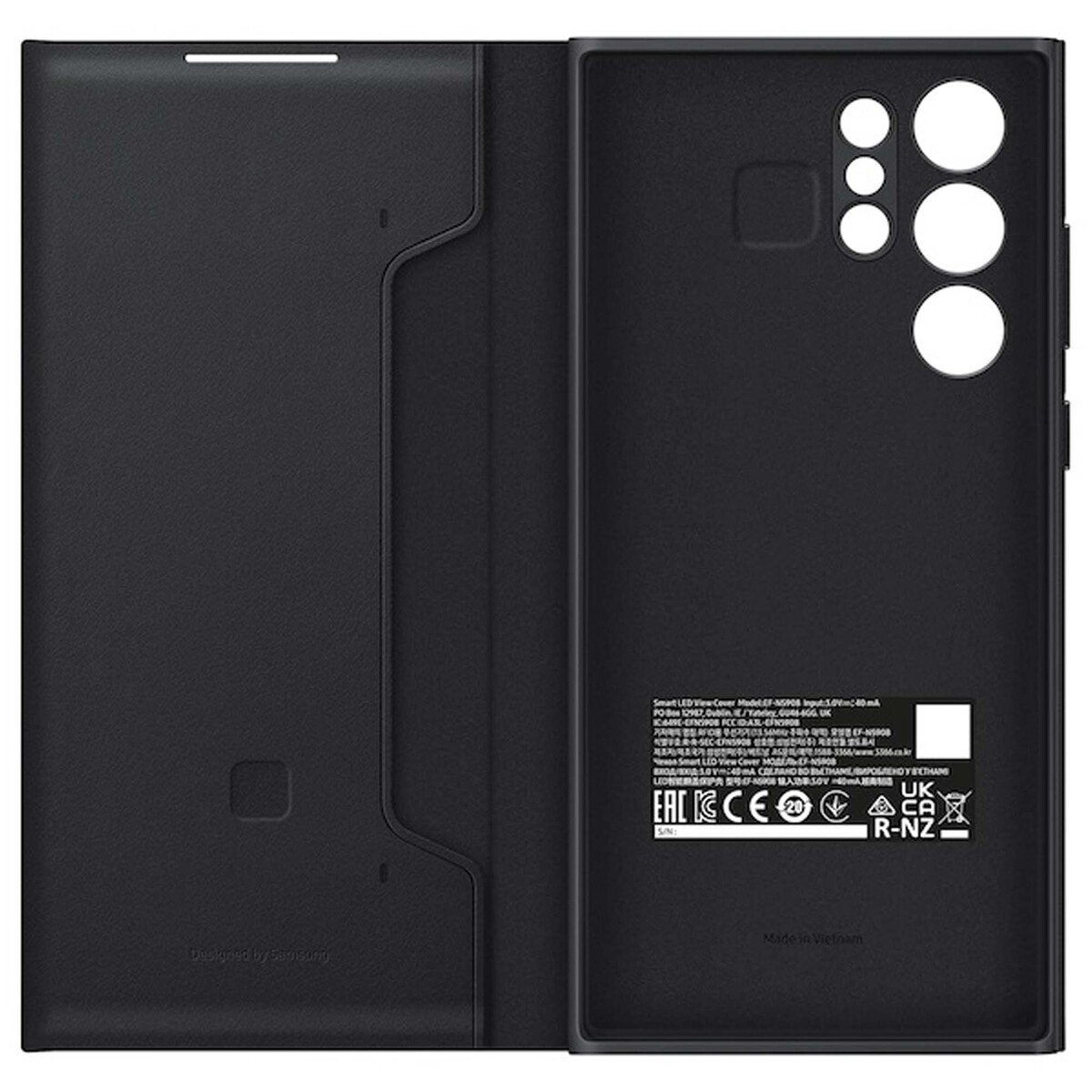 Samsung Galaxy S22 Ultra LED View Cover, Black (EF-NS908PBEGWW)