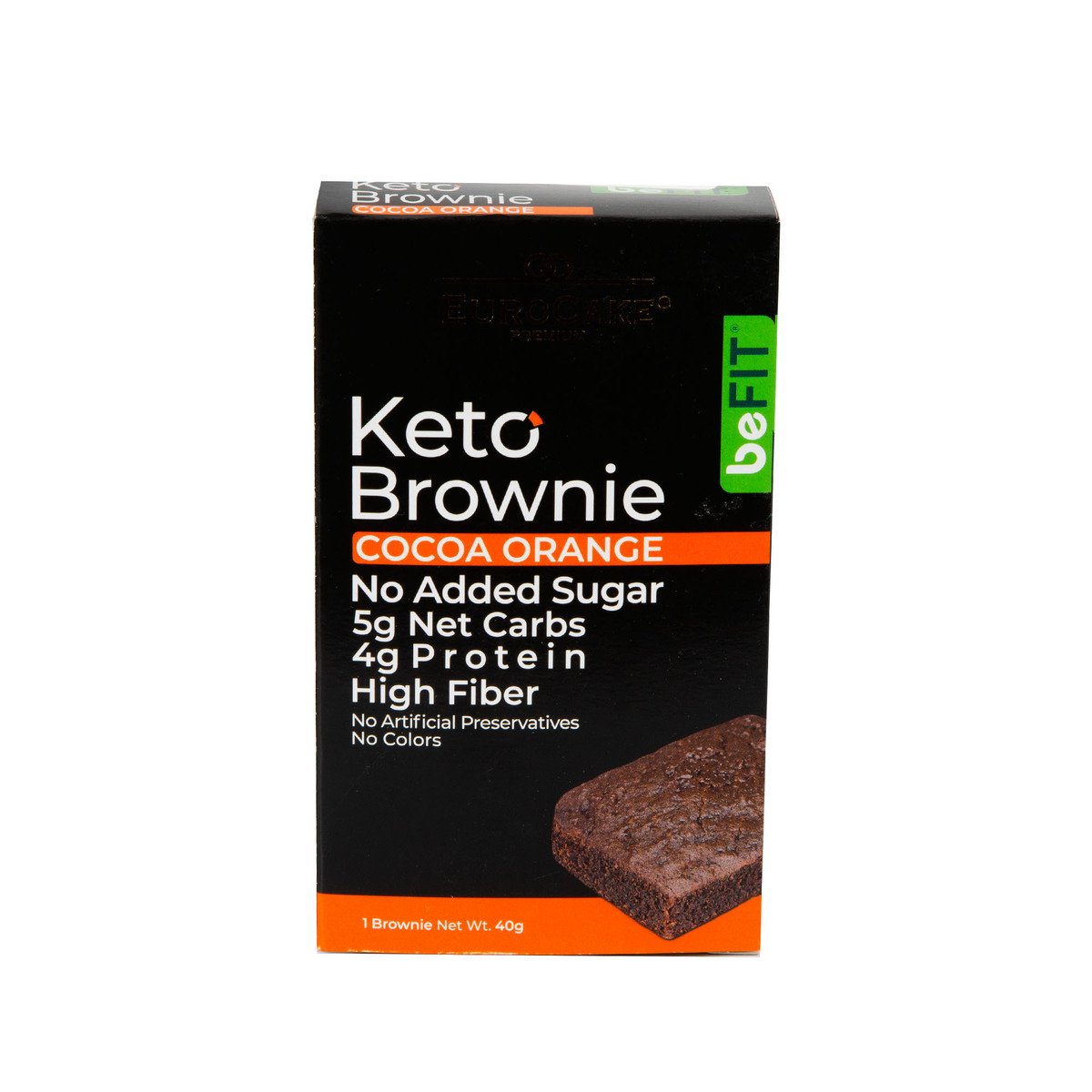 اشتري قم بشراء Euro Cake Be Fit Cocoa Orange Keto Brownie 40 g Online at Best Price من الموقع - من لولو هايبر ماركت Brought In Bread في الامارات