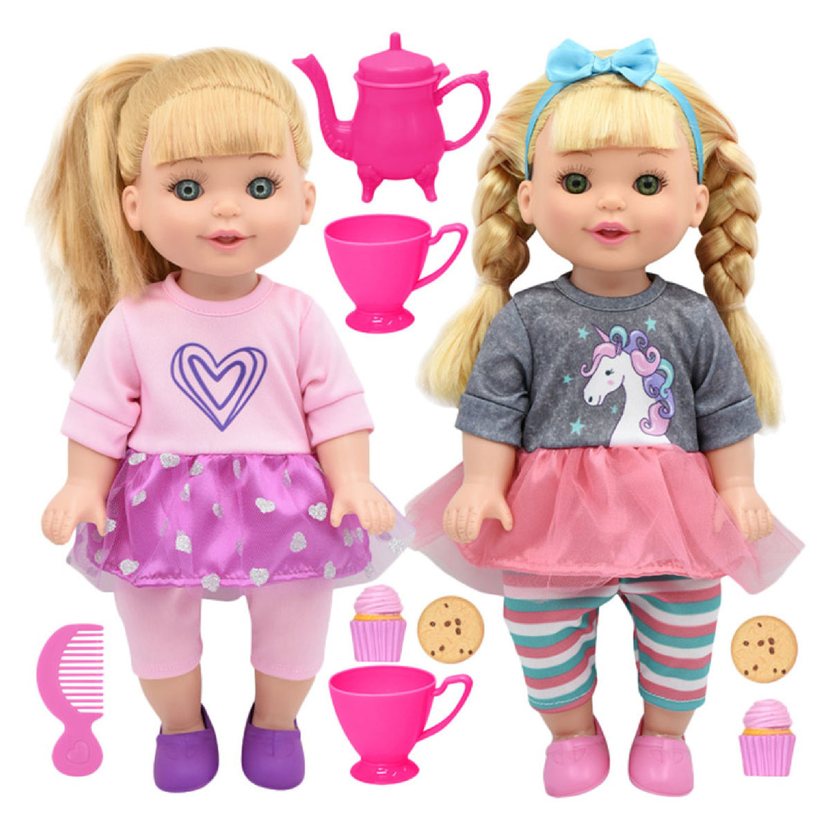 Baby Maziuna Tea Party 14" Doll With  Accessories BM3738