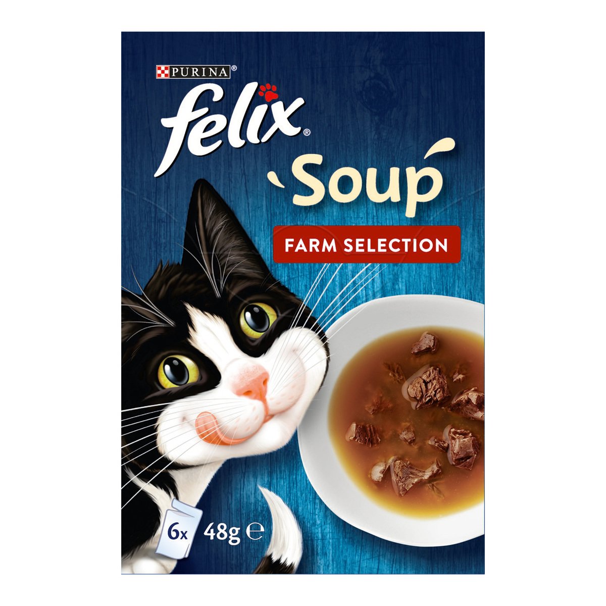 Felix Soup Farm Selection Cat Food 6 x 48 g