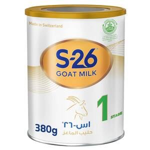 اشتري قم بشراء Nestle S26 Goat Milk Stage 1 Infant Formula From 0-6 Months 380 g Online at Best Price من الموقع - من لولو هايبر ماركت Bab.MilkPwdr&Formula في الكويت