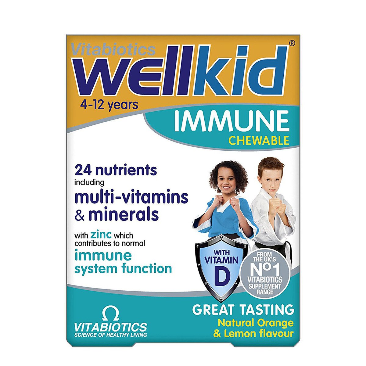 Vitabiotics Wellkid Immune Chewable For 4-12 Years Old 30 pcs