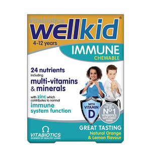 Vitabiotics Wellkid Immune Chewable For 4-12 Years Old 30pcs