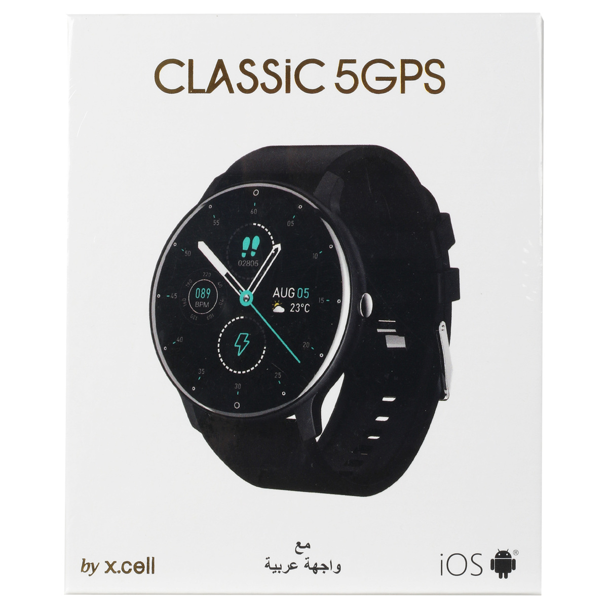 X.Cell Smart Watch Classic 5 GPS Black