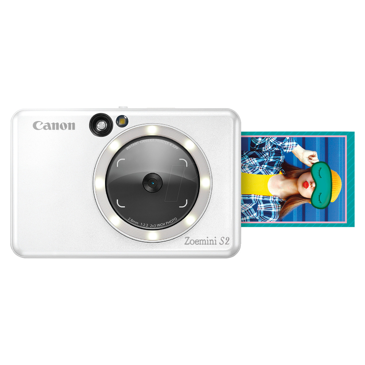 Canon Instant Camera ZOEMINI-S2 8MP Pearl White