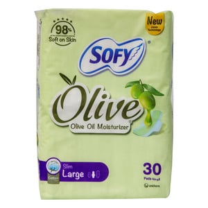 Sofy Olive Sanitary Pads Slim Large 30pcs