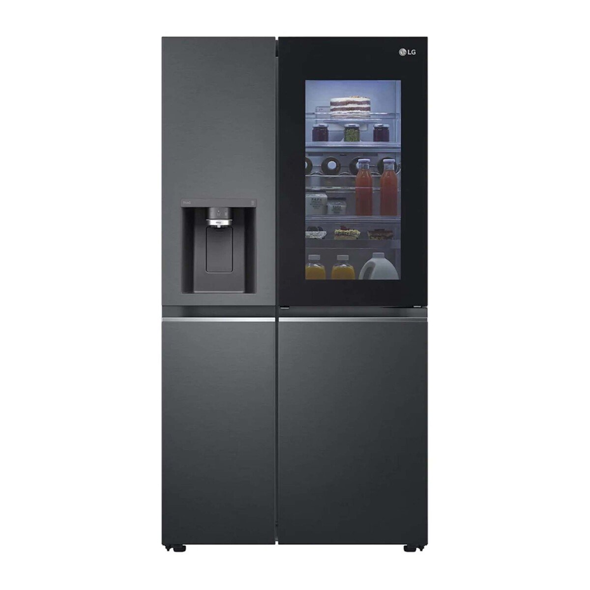 Buy LG InstaView ThinQ Side by Side Refrigerator, UVnano, LINEARCooling GR-X267CQES 674Ltr Online at Best Price | SBS  Refrigerators | Lulu UAE in UAE