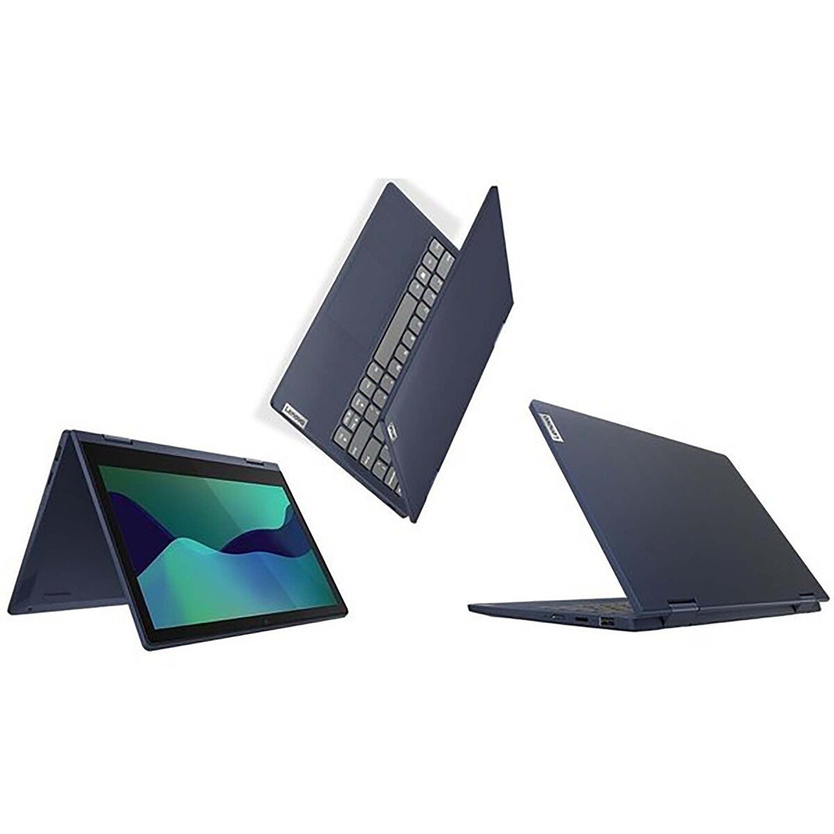 Lenovo IdeaPad Flex 3,2in1 Notebook (82B2007KAX),Intel Celeron N4020,4GB RAM,128GB SSD, 11.6"HD,Windows 11,Abyss Blue,English-Arabic Keyboard