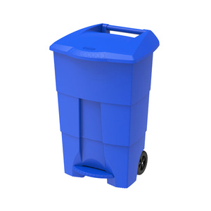 Cosmoplast waste pedal bin with wheel 125ltr Assorted