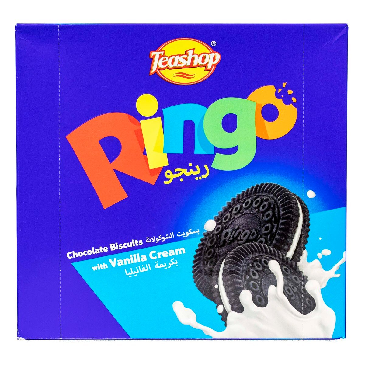 Buy Teashop Ringo Chocolate Biscuits with Vanilla Cream 16 x 38 g Online at Best Price | Cream Filled Biscuit | Lulu KSA in Saudi Arabia
