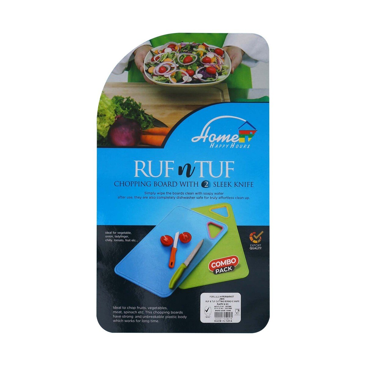 Home Ruf & Tuf Cutting Board + 2pcs Sleek Knife