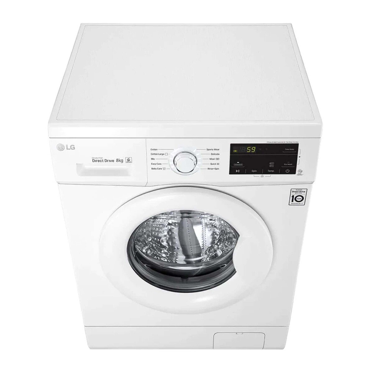 LG Front Load Washing Machine FH2J3TDNG0P 8KG,6 Motion Direct Drive, Smart Diagnosis™