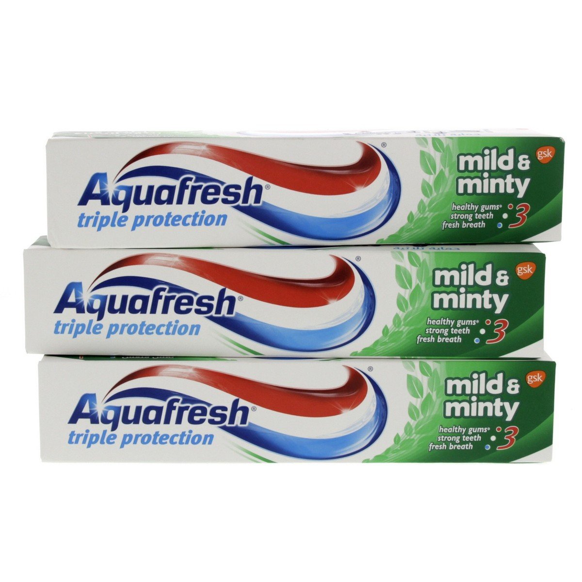 Aquafresh Triple Protection Mild And Minty Tooth Paste 3 x 125 ml