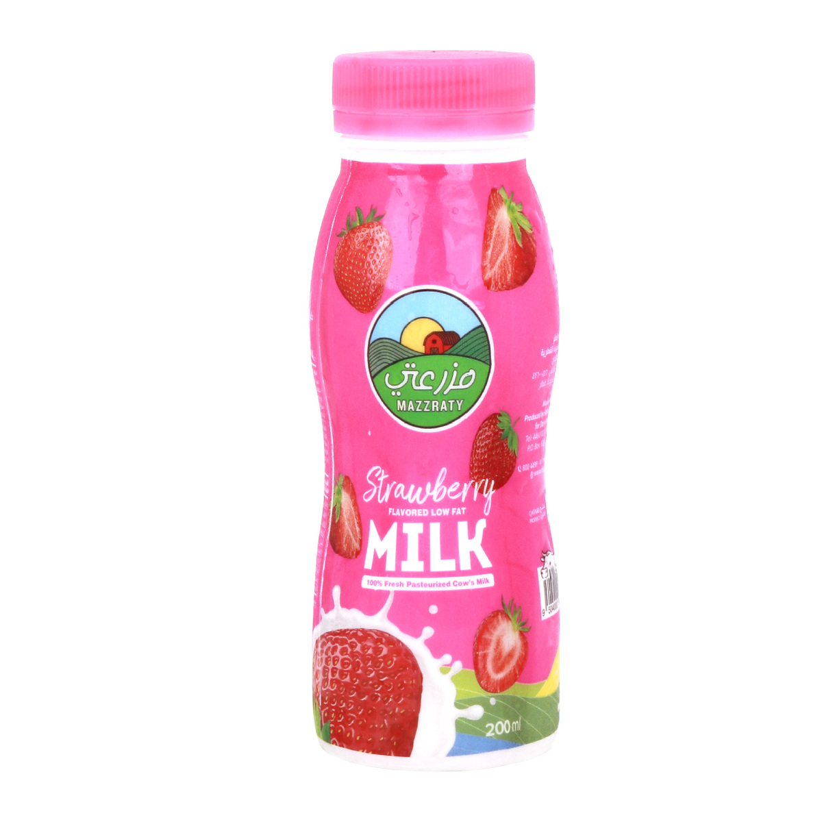Mazzraty Flavored Milk Strawberry Low Fat 200ml