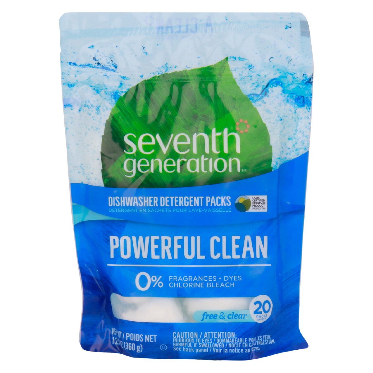 Seventh Generation Free & Clear Dishwasher Detergent 360g