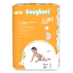 اشتري قم بشراء Snugberi Baby Diaper Pants Size 4, Large 7-12kg 60pcs Online at Best Price من الموقع - من لولو هايبر ماركت Baby Nappies في الامارات