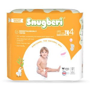 Snugberi Baby Diaper Size 4, Large 7-12kg 24pcs