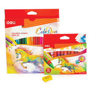 Deli Coloring Set, Colored Pencil+Wax Crayon DL-SET-01