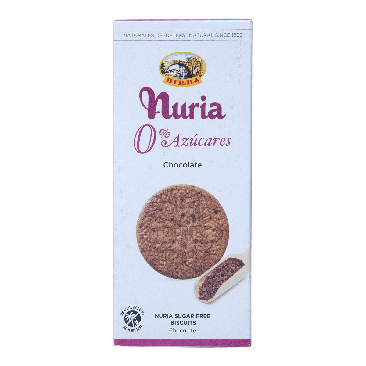 Birba Nuria Chocolate Biscuits Sugar Free 135 g