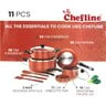 Chefline Non Stick Cookware Set  11s Royal Gold IND