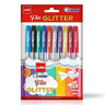 Cello Geltech Fun Glitter Gel Pen, Pack of 10, Multicolour Ink, CE-FGLITTER-10A