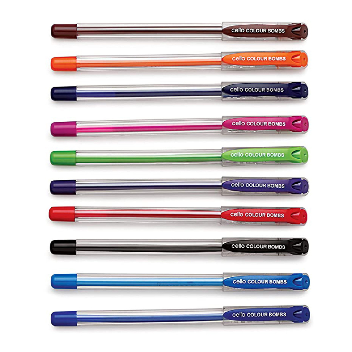 تشيلو  أقلام جيل حبر ملونة زاهية ، العبوة 10 قطع ، CE-CB8-10A