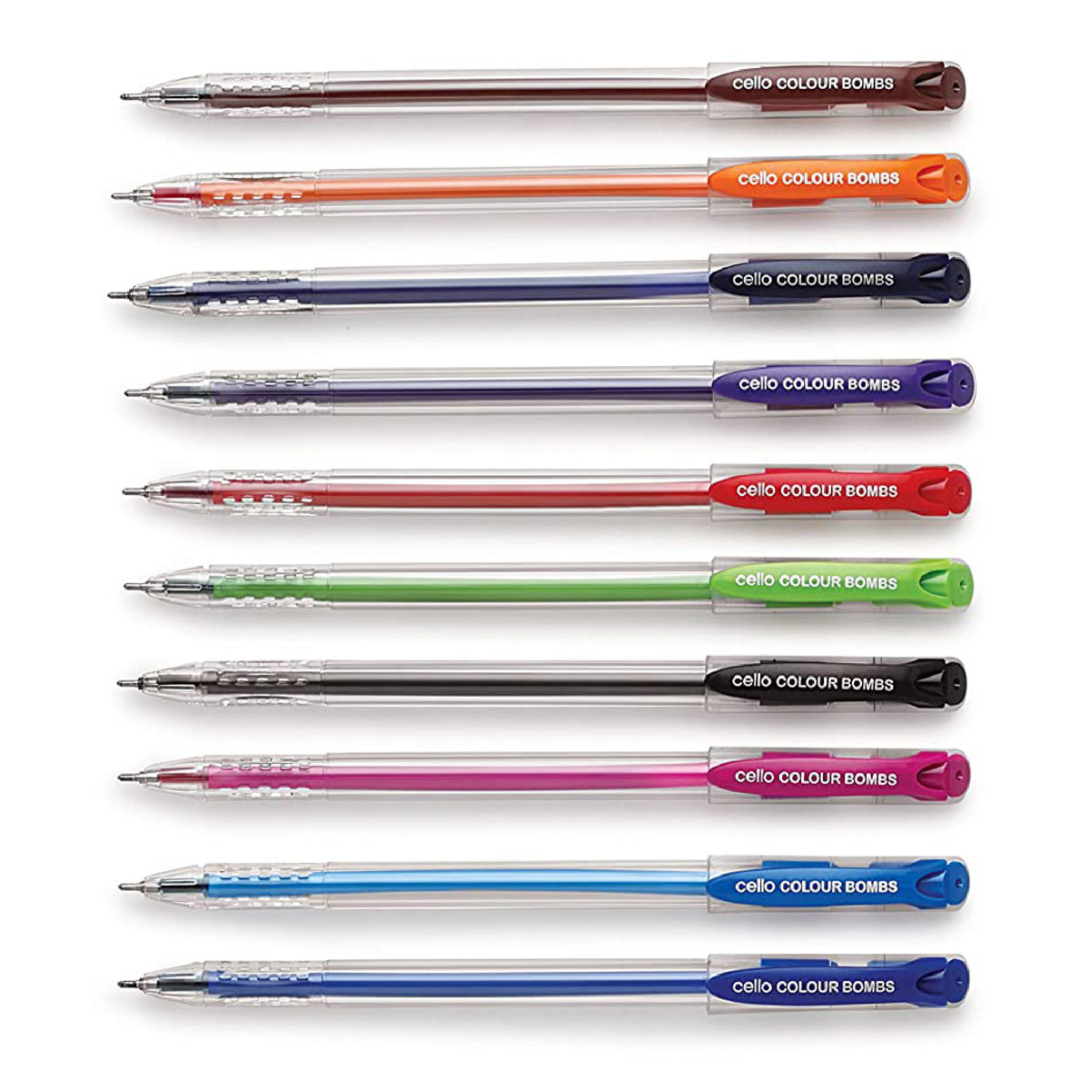 تشيلو  أقلام جيل حبر ملونة زاهية ، العبوة 10 قطع ، CE-CB8-10A