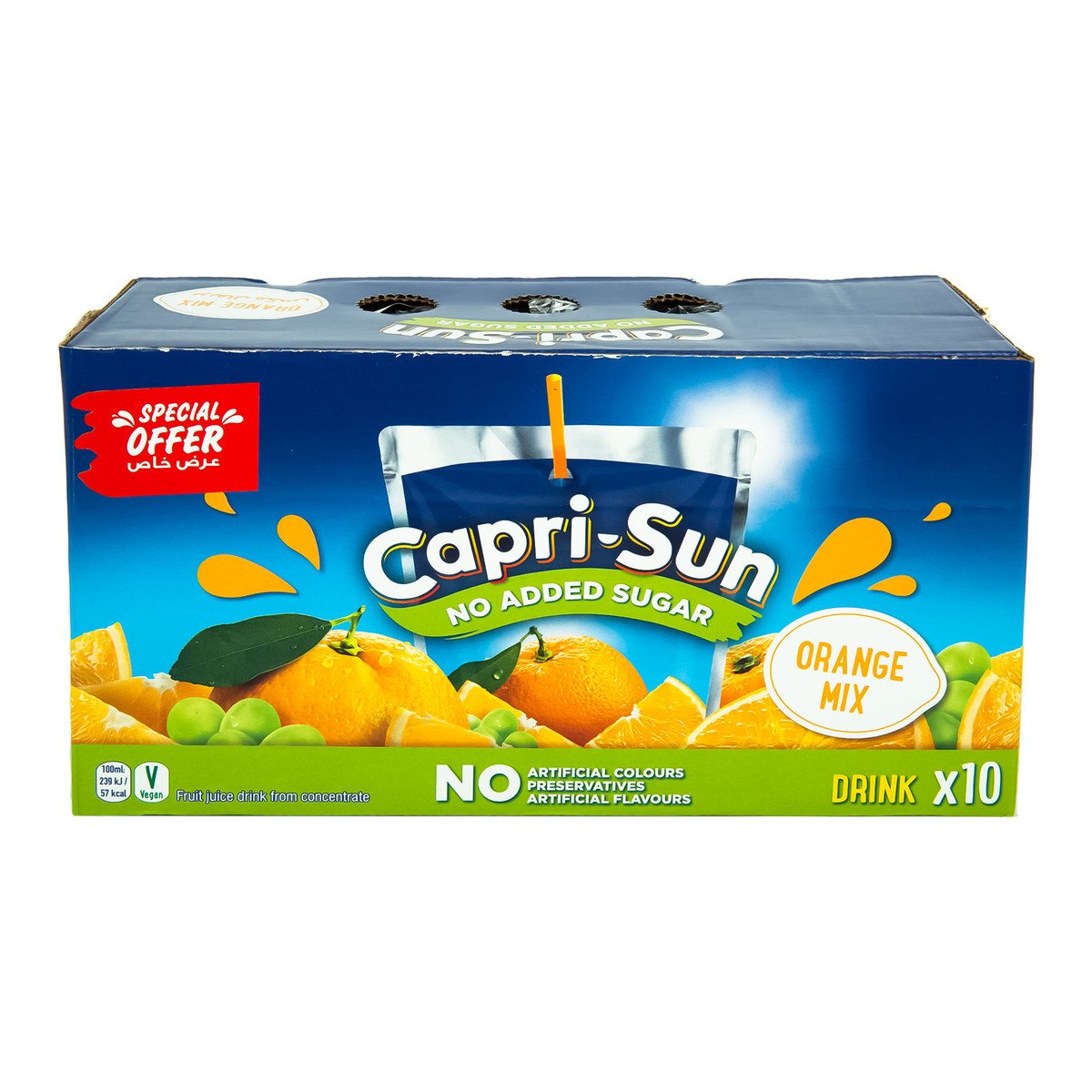 Buy Capri Sun Orange Mix Juice 200 ml 8+2 Online at Best Price | Fruit Drink Tetra | Lulu UAE in UAE