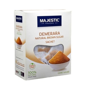 Majestic Demerara Natural Brown Sugar Sachet 500g