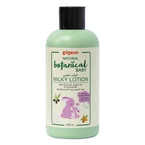 Pigeon Natural Botanical Baby Milky Lotion With Olive Oil , Argan Oil & Chamomile 200ml