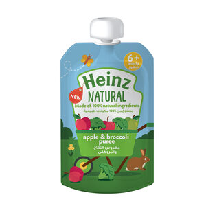 Heinz Baby Food Natural Apple & Broccoli Puree Pouch For 6+ Months 90g