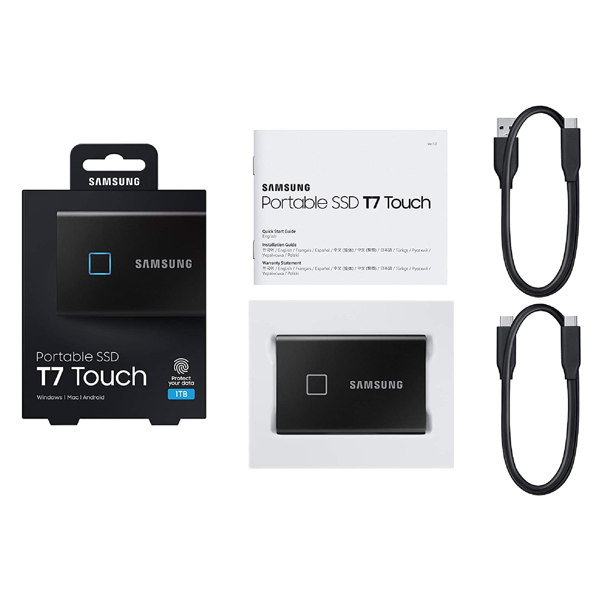 Samsung Touch Portable SSD T7 PC500B 500GB Black