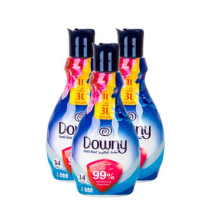 Downy Anti-Bac Concentrate Fabric Softener 3 x 1.38Litre