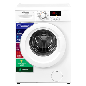 Super General 7 kg Front Load Washing Machine, 1400 RPM, White, SGW7200NLED