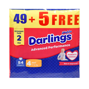 Darlings Advanced Performance Baby Diapers Size 4 Maxi 7-16kg 54 pcs