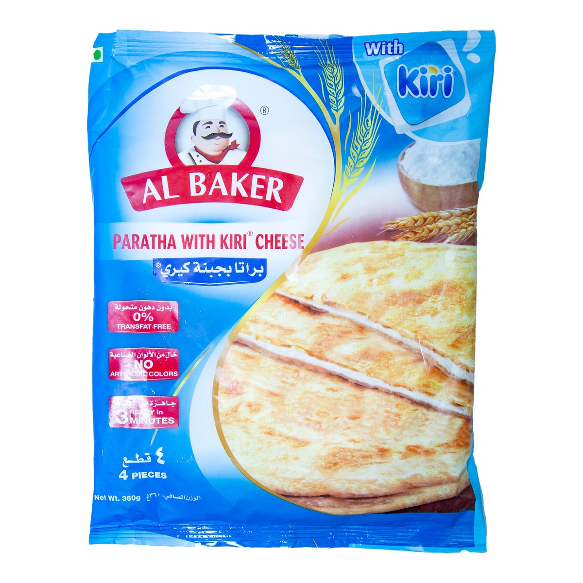 Al Baker Paratha With Kiri Cheese, 4 pcs
