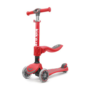 Skid Fusion 2In1 Twister Kids Foldable Scooter S6 Red
